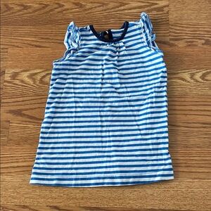 Primary 6-12 month Blue and White Striped Dress
